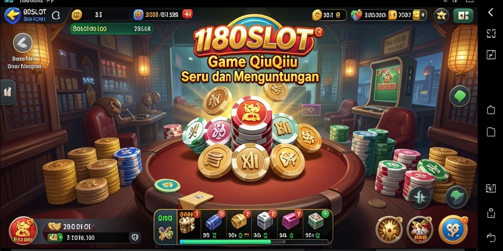 Screenshot gameplay QiuQiu menampilkan suasana permainan yang seru.