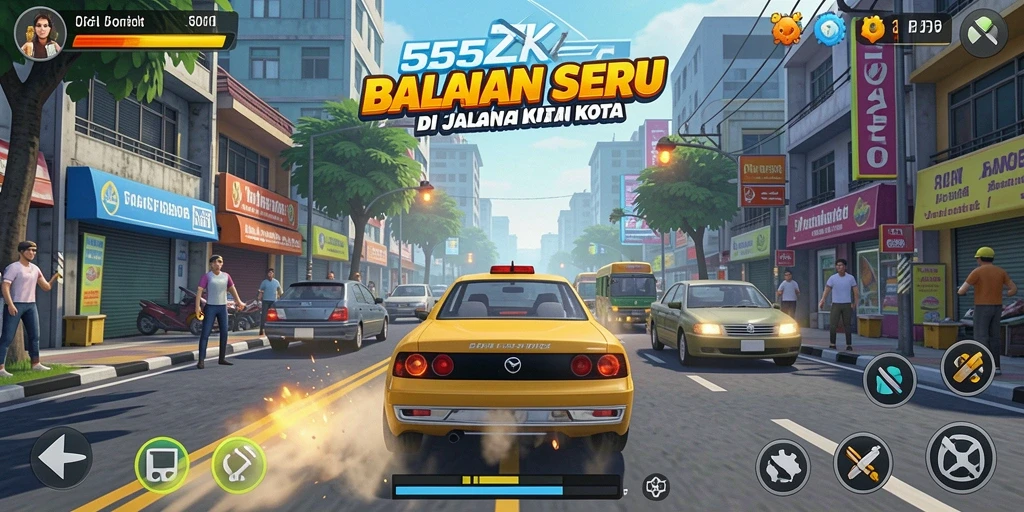 Tampilkan gameplay seru dari balapan di 555ZK.