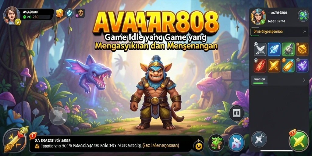 Tampilan menarik dari gameplay Idle di AVATAR808.