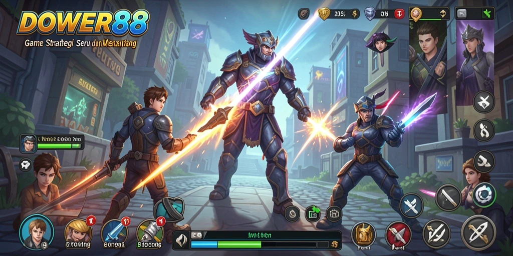 Tampilan gameplay menegangkan dengan strategi intens.