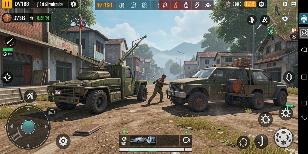 Tampilan seru gameplay DV188 dengan elemen simulasi realistis.