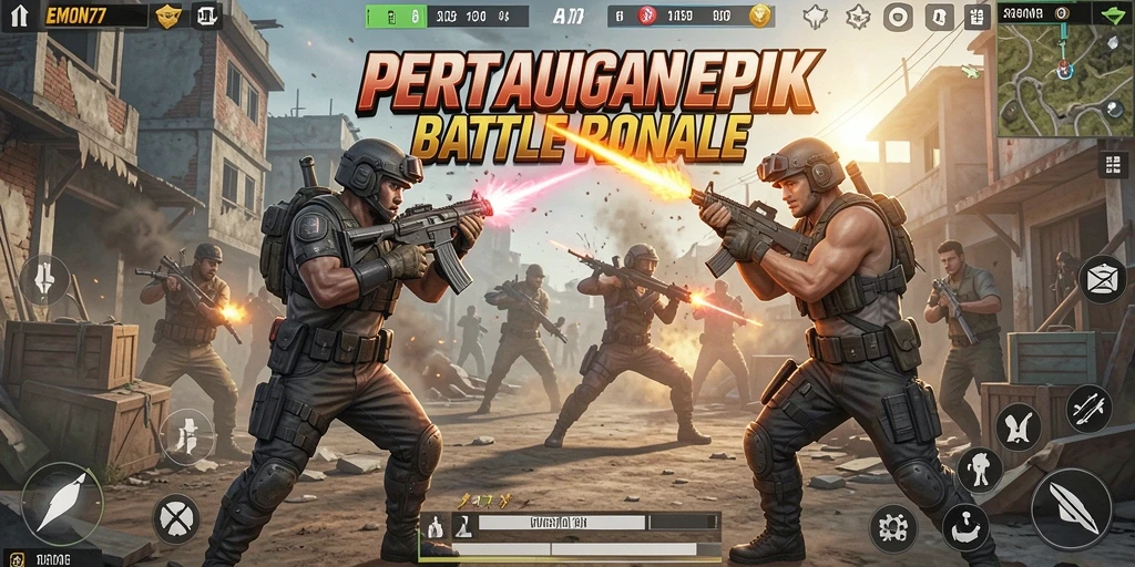 Gameplay seru dan intens di EMON77.