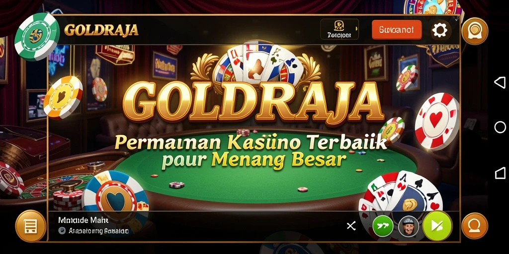 Tampilan gameplay Kasino yang menarik dan menyenangkan di GOLDRAJA.