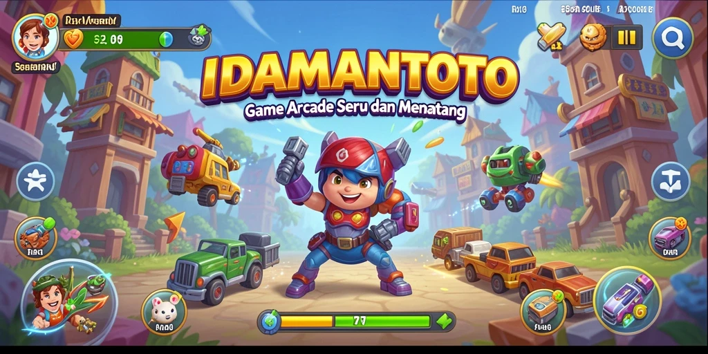 Screenshot gameplay IDAMANTOTO menampilkan aksi seru dalam permainan Arcade.