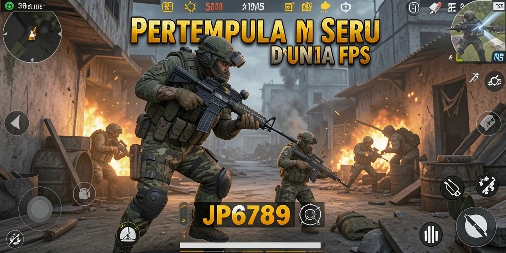 Tangkapan layar gameplay <strong>JP6789</strong> menunjukkan aksi menegangkan dalam pertempuran FPS.