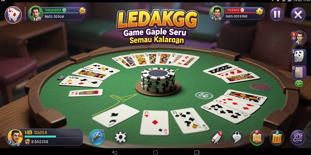 Tampilan gameplay gaple yang menarik di LEDAKGG.