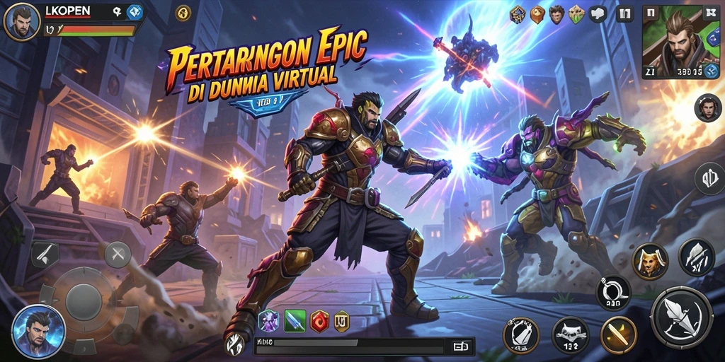 Gameplay seru dengan karakter Fighting beragam dan aksi mendebarkan.