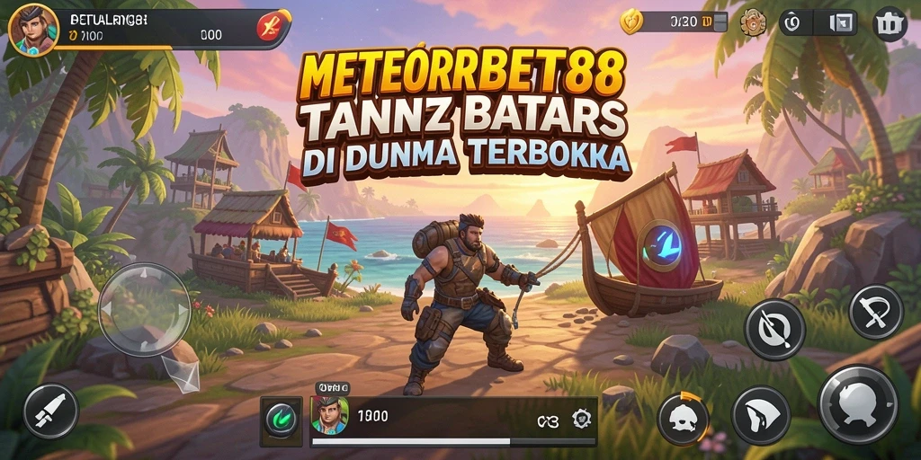 Tangkapan layar METEORBET88 menampilkan aksi gameplay di dunia terbuka.
