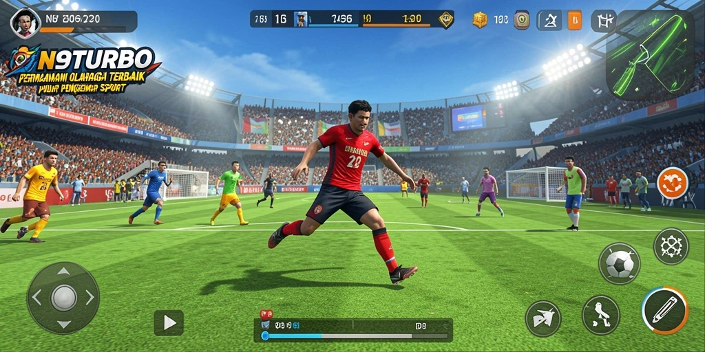 Tampilan gameplay yang mendebarkan dalam N9TURBO.