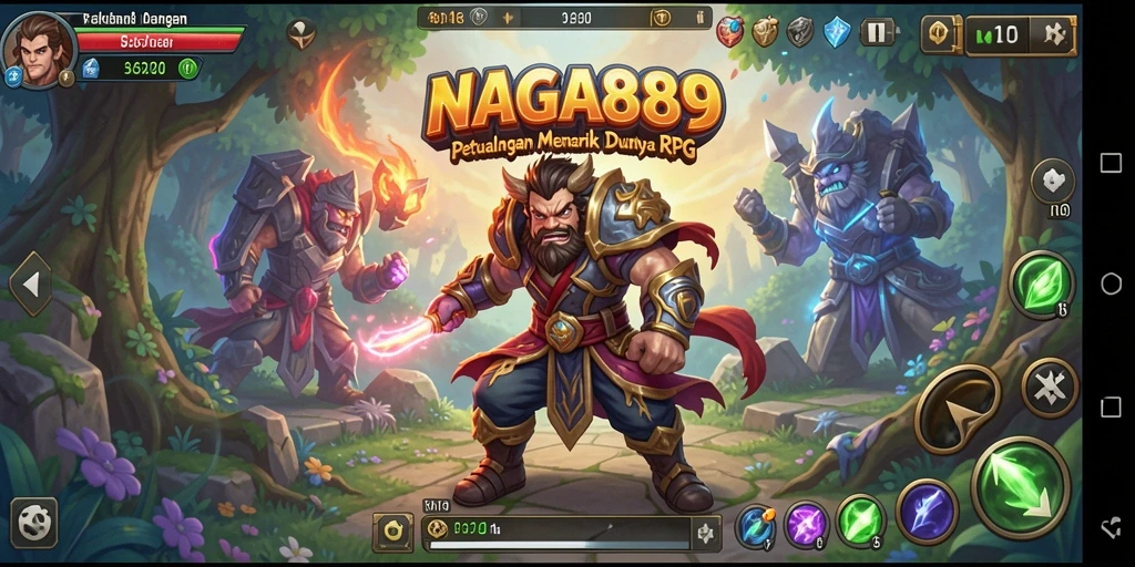 Tangkapan layar NAGA889 menunjukkan aksi pertarungan seru dalam dunia RPG.