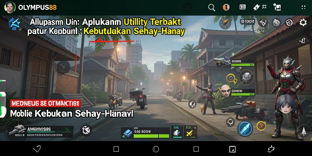 Tampilan antarmuka utama aplikasi OLYMPUS88 yang mudah digunakan.