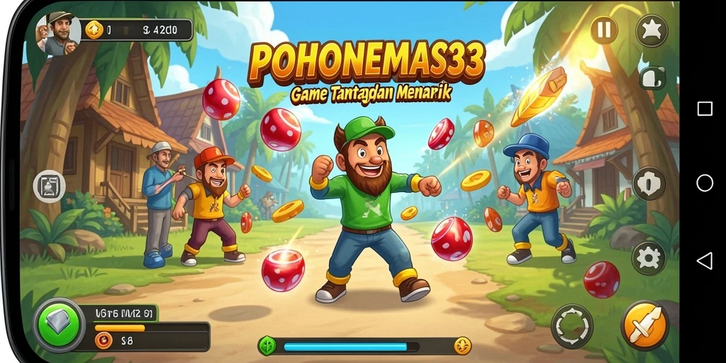 Screenshot gameplay seru dari POHONEMAS33 yang menampilkan aksi mendebarkan.