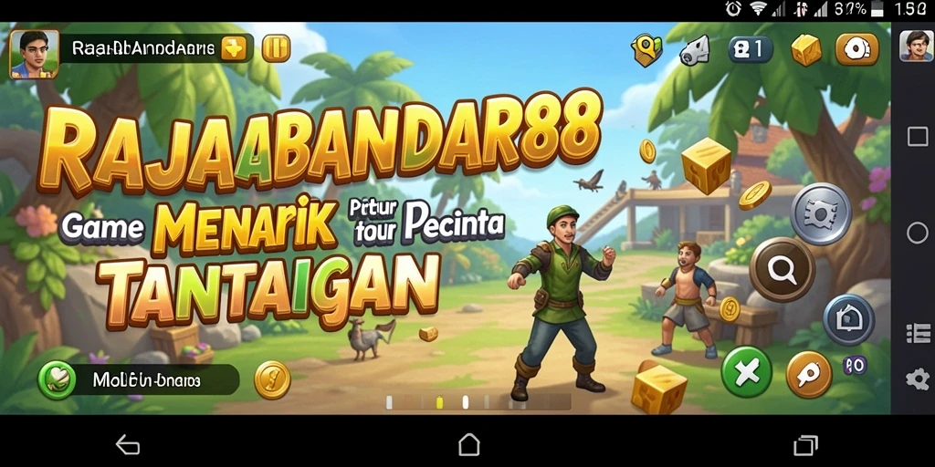 Tampilan grafis menarik dari permainan Puzzle RAJABANDAR88.
