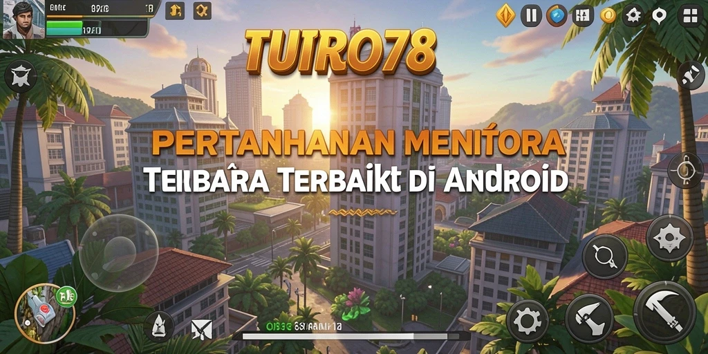 Tampilan gameplay menegangkan dari TURBO78 saat mempertahankan menara.