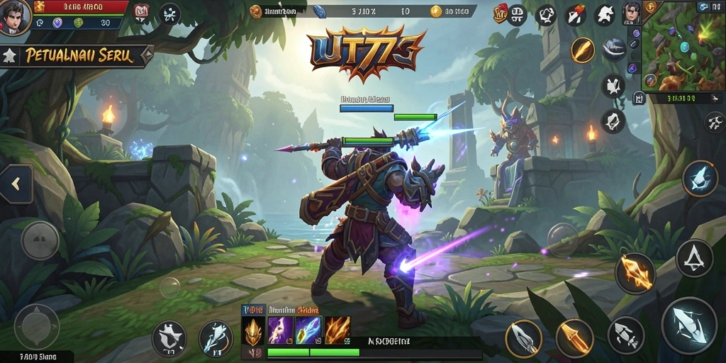 Tampilan gameplay seru dalam dunia ARPG UT77.