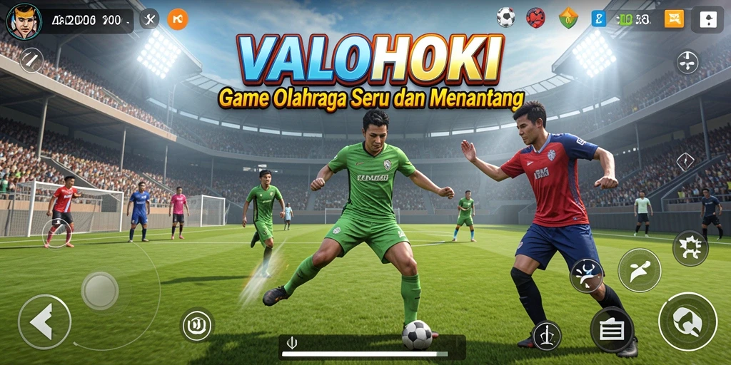 Screenshot VALOHOKI menunjukkan aksi olahraga yang mendebarkan.